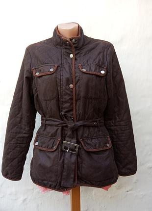 Класная стеганая шоколадная куртка под замш bernardo 🔥