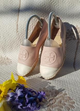 Шкіряні оригінальні еспадрильї tory burch2 фото