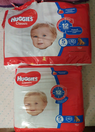 Памперси huggies 5 та pampers 12 фото