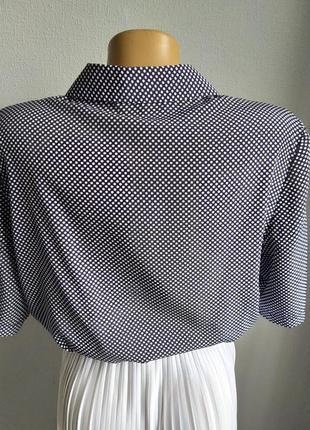 Классическая блуза в мелкий принт, в стиле 80-х гг.3 фото