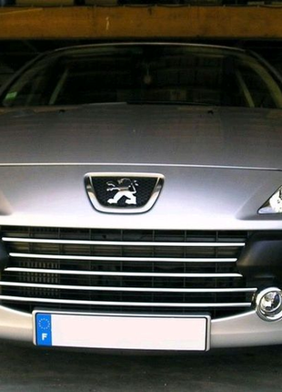 Хромированные накладки на решетку радиатора peugeot 307