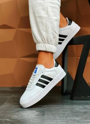 Жіночі кросівки adidas originals sambarose w white2 фото