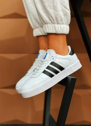 Жіночі кросівки adidas originals sambarose w white6 фото