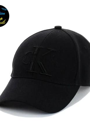 ● кепка бейсболка з вишивкою - calvin klein / кельвін кляйн s/m чорний ●