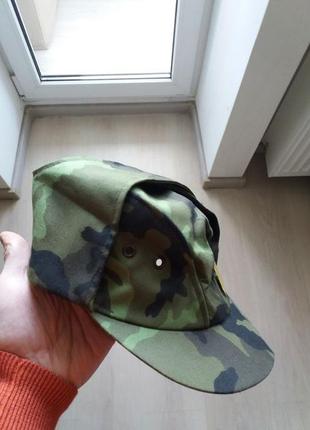 Кепка армійська камуфляж осіня із захистом вух чехія