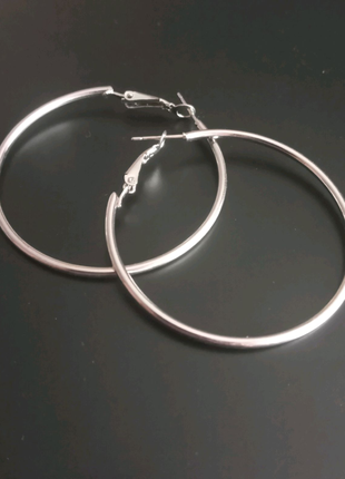 Сережки срібні круглі1 фото