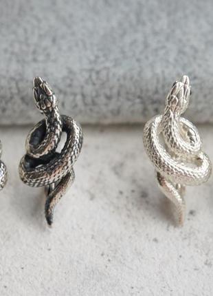 Сережки у виглядіі змії-подарунок- срібло-прикраси