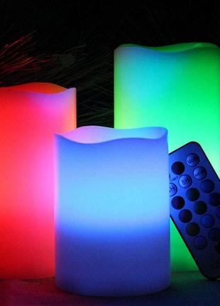 Світлодіодні свічки змінюють колір з пультом управління набір (3ш5 фото