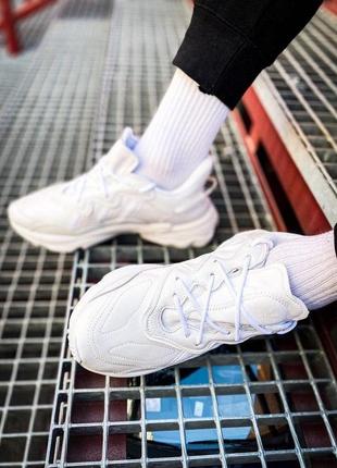 Кроссовки adidas ozweego white leather6 фото