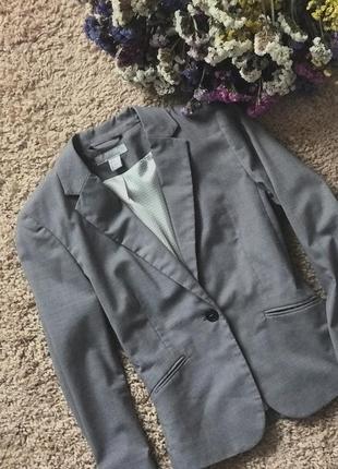 Классический серый пиджак/жакет