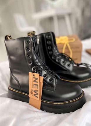 Зимние ботинки dr. martens jadon на платформе с мехом9 фото