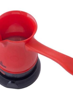 Турка электрическая кофеварка crownberg cb-1564, электро кофеварка турка. цвет: красный4 фото