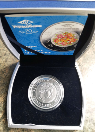 Срібна монета 1 долар ( нова зеландія)1 фото