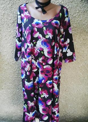 Гарне плаття в квітковий принт,вільний крій(а-силует),великий розмір. asos