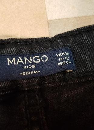 Шорти джинс, модні рвані чорні mango 11-12 років 152 см4 фото