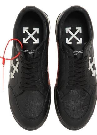 Кеды мужские off-white vulc low black leather fw19 черные (офф-вайт викл лоу, кеди)3 фото