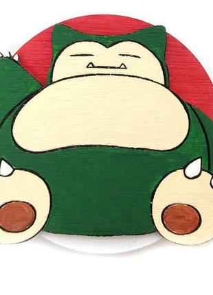 Магніт "покемон - снорлакс (snorlax)" 8x7 см