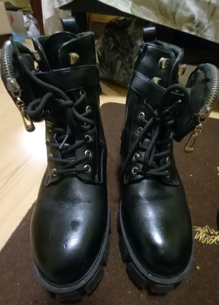 Теплі черевики чорні1 фото