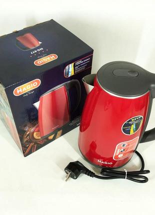 Электрочайник magio mg-977, 1.7л, хороший электрический чайник, стильный электрический чайник9 фото