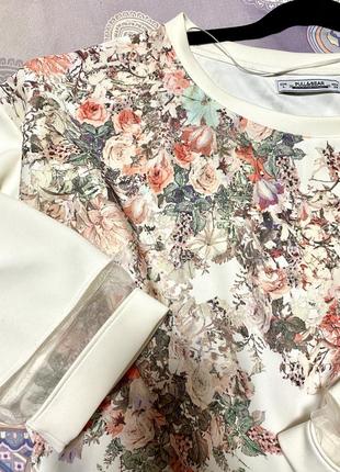 Оверсайз нежный свитшот с органзой pull&bear 🤩🔥