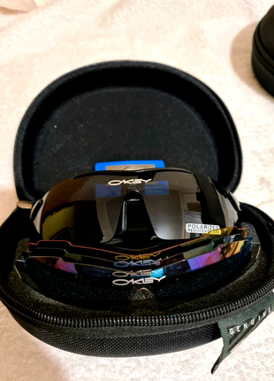 Тактичні окуляри oakley з 5 лінзами та поляризацією1 фото