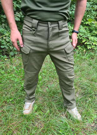 Тактичні штани софтшелл (soft shell) \ штани для полювання1 фото