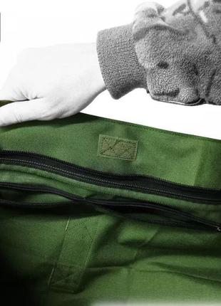 Армійський баул сумка на 110 літрів колір олива6 фото