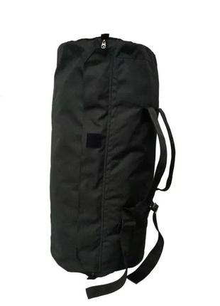 Армійський баул сумка на 110 літрів колір чорний6 фото
