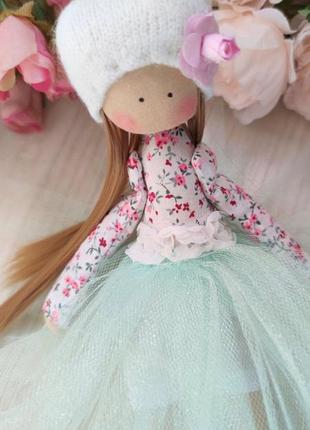 Кукла ручной работы, текстильная кукла, балерина.3 фото