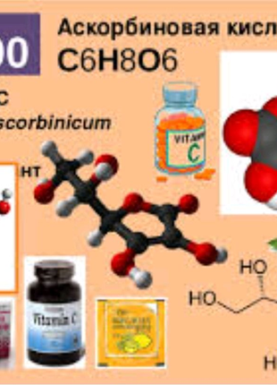 Акція! найнижча ціна! аскорбінова кислота c6h8o6 (вітамін c)