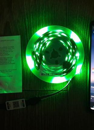 Комплект світлодіодний rgb led стрічка 5м 5050 bluetooth управлін6 фото