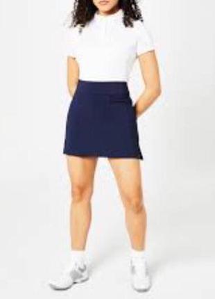 Новая синяя спортивная мини юбка с разрезом от slazenger standard fit s