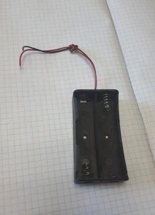 Відсік для 2 акумулятора 18650 під пайку ( лот #1-75 )