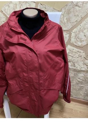 Куртка ветровка женская красная1 фото
