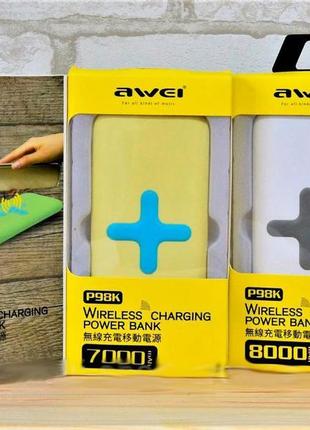 Power bank awei p98k бездротова зарядка повербанк мобільна...