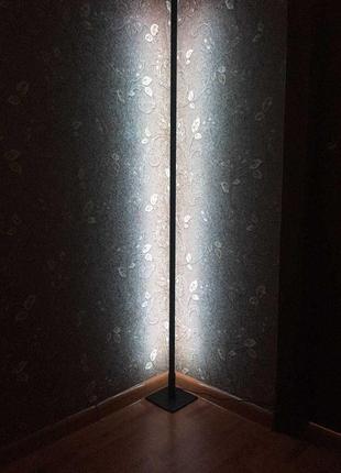 Кутовий led торшер заввишки 150 см rgb-підсвітка, лампа нічник1 фото