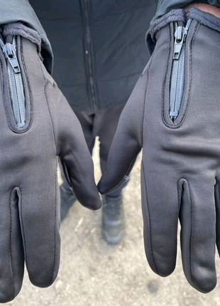 Сенсорні рукавички windstopper утеплені флісові (для сенсорних6 фото