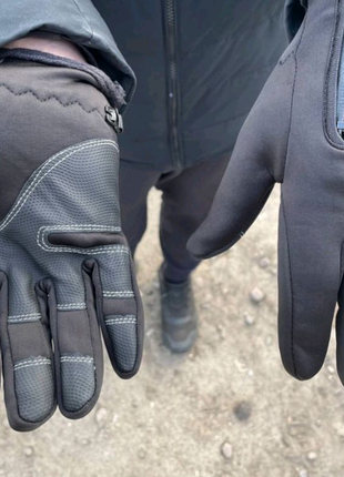 Сенсорні рукавички windstopper утеплені флісові (для сенсорних10 фото