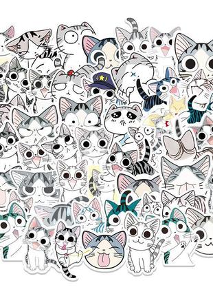 Набір стікерів аніме кошеня чі - 50 шт - вінілові наклейки