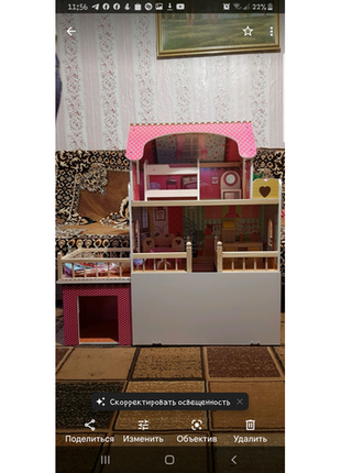 Ігровий ляльковий будиночок avko вілла венеція + led підсвічуванн1 фото