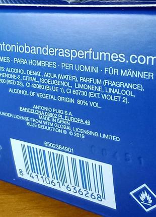 Antonio banderas blue seduction for men. туалетна вода edт 100 мл
