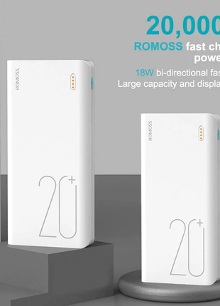 Умб (power bank) romoss psl20 (20000 мач)4 фото