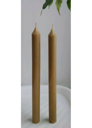 Свічка з натурального бджолиного воску "циліндрична"1 фото