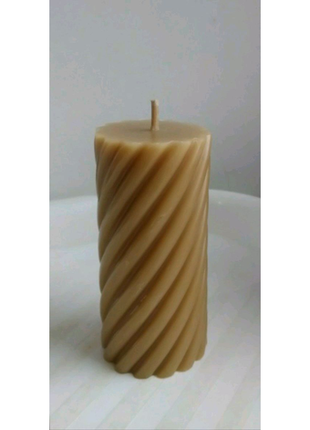 Свічка з натурального бджолиного воску "спіралеподібна"1 фото
