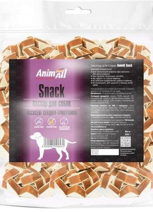 Лакомство animall snack лососевые сендвич-треугольники, для собак, 500 г