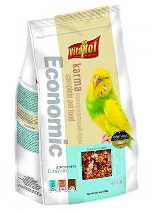Корм vitapol economic для волнистых попугаев, 1200 г