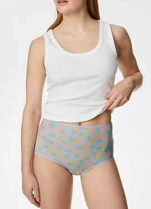 Набор женских трусов 5 штук marks & spencer хлопок р-р 26 full briefs трусы2 фото