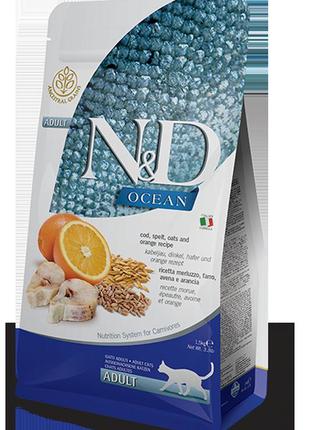 Farmina n&d ocean cat codfish, spelt, oats and orange adult 10kg