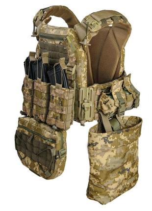 Плитоноска бронежилет піксель з швидким скиданням molle warmor gen.3 max3 фото