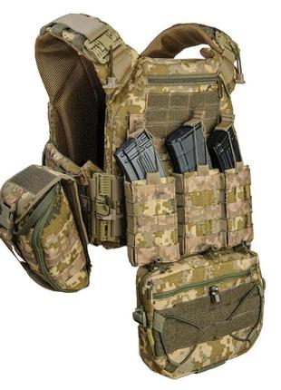 Плитоноска бронежилет піксель з швидким скиданням molle warmor gen.3 max